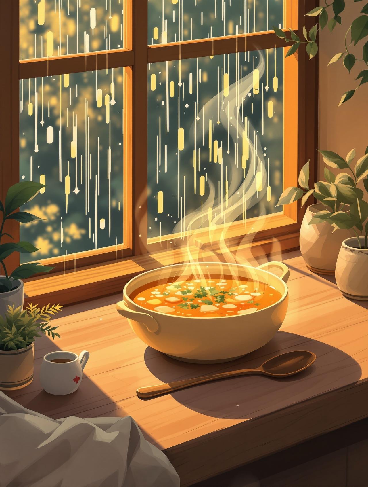 爱看互动短剧 - 雨天一碗汤 - 深夜疗愈治愈动漫短剧